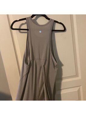 Lulu Split Back Tank Taupe 6-8